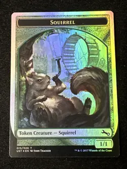 Foil Squirrel Token Creature UST Unstable MTG Magic The Gathering Card 015/020 - Image 1