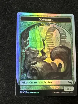 Foil Squirrel Token Creature UST Unstable MTG Magic The Gathering Card 015/020 - Image 2
