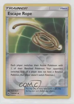 Escape Rope Reverse Foil Pokemon Sun & Moon Burning Shadows #114 1l78 - Image 1