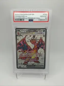 ⚡❄ 2023 Pokemon SVP EN Charizard ex Premium Collection #056 PSA 10 - Image 1