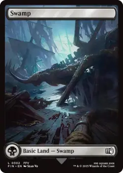 🔥MTG Swamp (0302) - FINAL FANTASY (FIN) NEAR MINT🔥 - Image 1