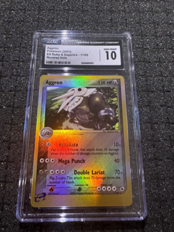 Aggron Pokemon 2003 EX Ruby & Sapphire 1/109 reverse holo CGC Gem Mint 10 - Image 1