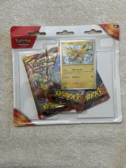 Surging Sparks Zapdos Promo 3 Pack Booster Blister Sealed NM Pokemon TCG 2024 - Image 1