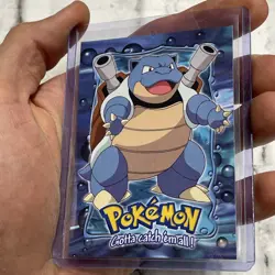 1999 Blastoise Topps Pokemon Movie Edition Black Logo E9 of 12 Non Holo NM/MT - Image 2