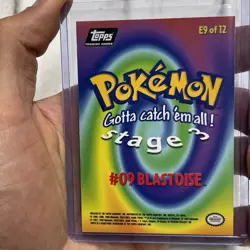1999 Blastoise Topps Pokemon Movie Edition Black Logo E9 of 12 Non Holo NM/MT - Image 3