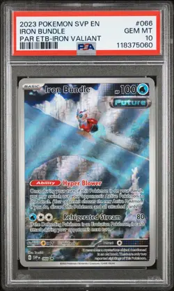 2023 POKEMON SVP EN-SV BLACK STAR PROMO 066 IRON BUNDLE PARADOX RIFT ELITE TRAIN - Image 1