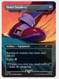 IN HAND - Power Sneakers ✨NON-FOIL✨ Secret Lair x Sonic - NM Magic MTG Greaves - Image 1