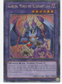 Yugioh Garura, Wings Of Resonant Life RA02-EN024 Quarter Century Secret Rare NEW - Image 1