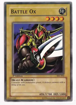 Battle Ox - SKE-002 - Common - 1st Edition Yugioh Card - Image 1