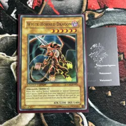 White-Horned Dragon GXNG-EN001 Ultra Rare FADED NM OG Yugioh Promo Collectible - Image 1