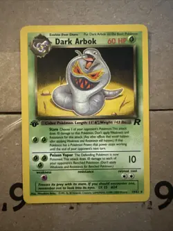 Dark Arbok 19/82 Rare Team Rocket 1st Edition Regular Pokemon TCG Card - Image 1