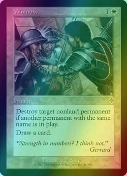 MTG FOIL INVASION WINNOW LP MAGIC THE GATHERING RARE WHITE INSTANT ENGLISH CARD - Image 1