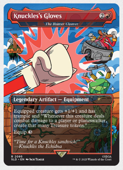 IN HAND - Knuckles's Gloves ✨NON-FOIL✨ Secret Lair x Sonic NM Magic MTG Reaver - Image 1