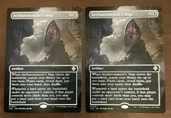 MTG -(2×)Borderless ARCHAEOMANCER'S MAP Commander Lost Caverns of Ixalan Rare - Image 1
