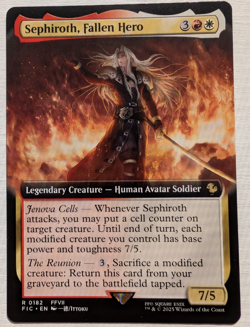Mtg Final Fantasy Sephiroth, Fallen Hero Extended Art NM - Image 1