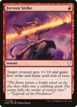 Fervent Strike FOIL MP #117 Dominaria MTG - Image 1