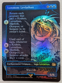 1x Summon: Leviathan, Foil, Borderless Art, Final Fantasy, MTG NM - Image 1