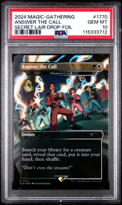 MTG Answer the Call FOIL The Real Ghostbusters Secret Lair #1770 PSA 10 Gem Mint - Image 1