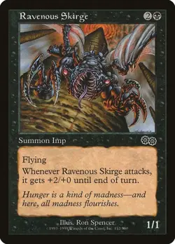 Ravenous Skirge Urza's Saga MTG - Image 1