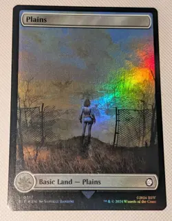 MTG *FOIL FULL ART* Fallout PLAINS NM - Image 1