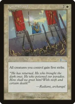 Knighthood - Light Play MTG Urza's Legacy - Image 1