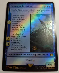 SUMMON: LEVIATHAN pre-release foil - Final Fantasy MTG Magic: the Gathering - Image 2