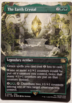 1 x The Earth Crystal - Borderless - Final Fantasy - NM-Mint - MTG - Image 1