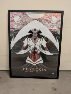 NEW MTG Phyrexia All Will Be One FOIL Promo POSTER Magic Gathering Framed! - Image 1