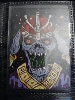 Mtg Hand Painted Altered Art Ancestral Recall Token Artwork Signed By Artist - Image 1