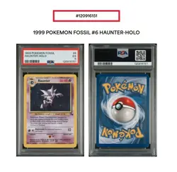 1999 Pokemon Fossil Haunter Holo #6 - PSA 5 (Excellent Condition) - Image 3