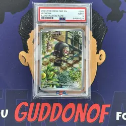 PSA 9 MINT 2023 Pokemon Obsidian Flames LECHONK #209 Illustration Rare - Image 1