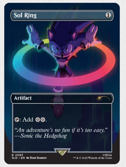IN HAND - Sol Ring ✨NON-FOIL✨ Secret Lair x Sonic - NM Magic MTG - Image 1