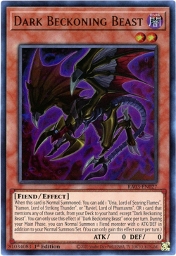 Yugioh! Dark Beckoning Beast RA03-EN027 Ultra Rare (UR) NM/M English - Image 1