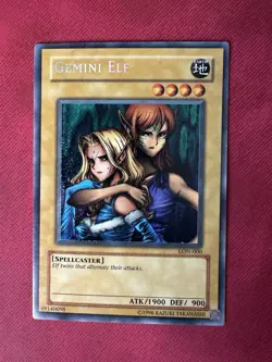 Yugioh Gemini Elf 1st Edition Secret Rare LON-000 - LP (Original) - Image 1
