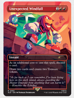 IN HAND - Unexpected Windfall ✨NON-FOIL✨ Secret Lair x Sonic - NM Magic MTG - Image 1