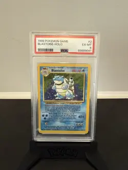 Blastoise 2/102 Base Set Holo Rare Pokemon Card PSA 6 EX-MT - Image 1