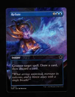 1x Refute-BORDERLESS-Magic the Gathering-MTG-Foundations-Near Mint-1x - Image 1