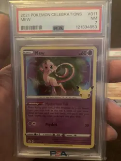 Pokemon TCG Mew Celebrations Holo Rare Card 011/025 PSA 7 - Image 1