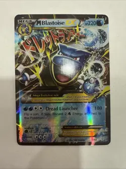 Mega M Blastoise EX Pokemon card, the 18/83 version from the Generations set - Image 1