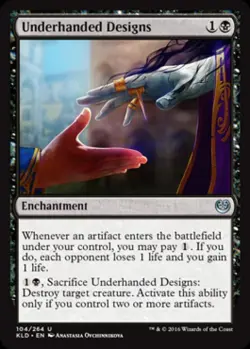 Underhanded Designs -Foil Medium Play MTG Kaladesh - Image 1