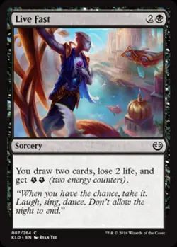 Live Fast -Foil Medium Play MTG Kaladesh - Image 1