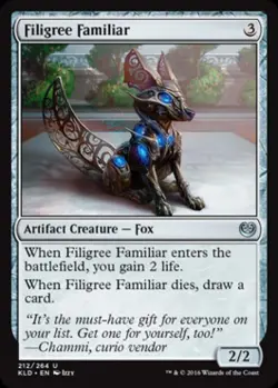 Filigree Familiar -Foil Medium Play MTG Kaladesh - Image 1