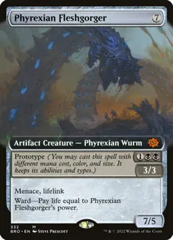 Phyrexian Fleshgorger | FOIL | MTG The Brothers' War (Extended Art) #332 | M/NM - Image 1