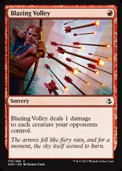 Blazing Volley -Foil Medium Play MTG Amonkhet - Image 1