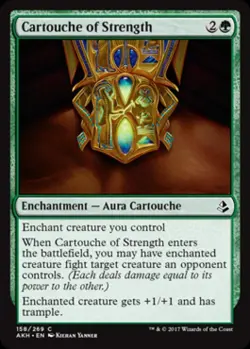 Cartouche of Strength -Foil Medium Play MTG Amonkhet - Image 1