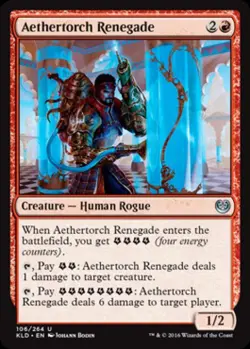 Aethertorch Renegade -Foil Medium Play MTG Kaladesh - Image 1