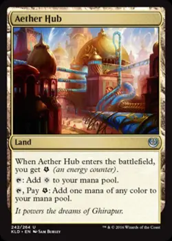 Aether Hub -Foil Medium Play MTG Kaladesh - Image 1
