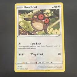 Hoothoot 143/202 Regular Sword & Shield Base Set Pokemon TCG 2020 - Image 1