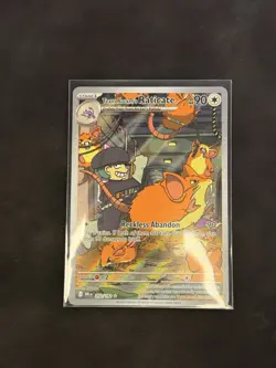 Team Rocket's Raticate ex 202/182 SV10 Destined Rivals English IR Pokemon TCG - Image 1