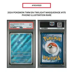 PSA 9 2024 POKEMON TWM EN-TWILIGHT MASQUERADE #175 PHIONE ILLUSTRATION RARE - Image 3